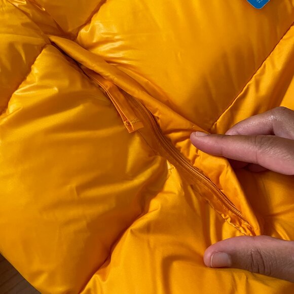 Firm! BNWT Columbia Pike Lake Omni Hooded Puffer Coat Jacket. Yellow Women's XL - Picture 8 of 14